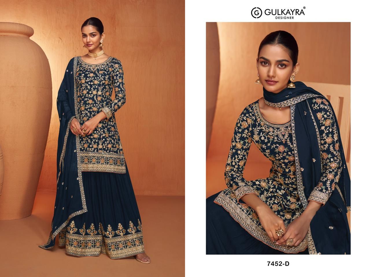 Jhanvi By Gulkayra Real Chinon Wedding Wear Designer Readyamde Suits Wholesale Price In Surat